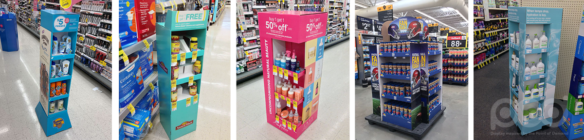 cardboard floor display