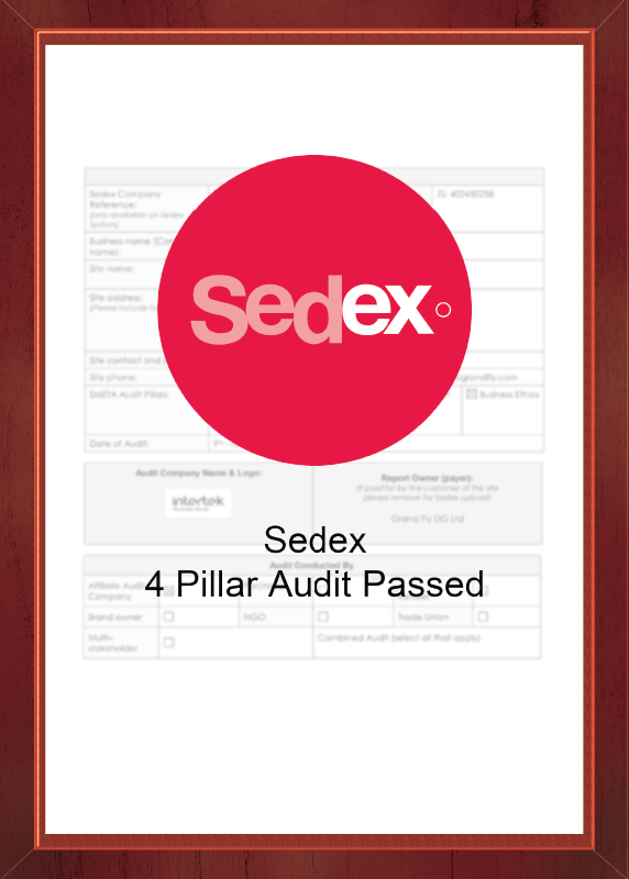 Sedex 4P Certificate