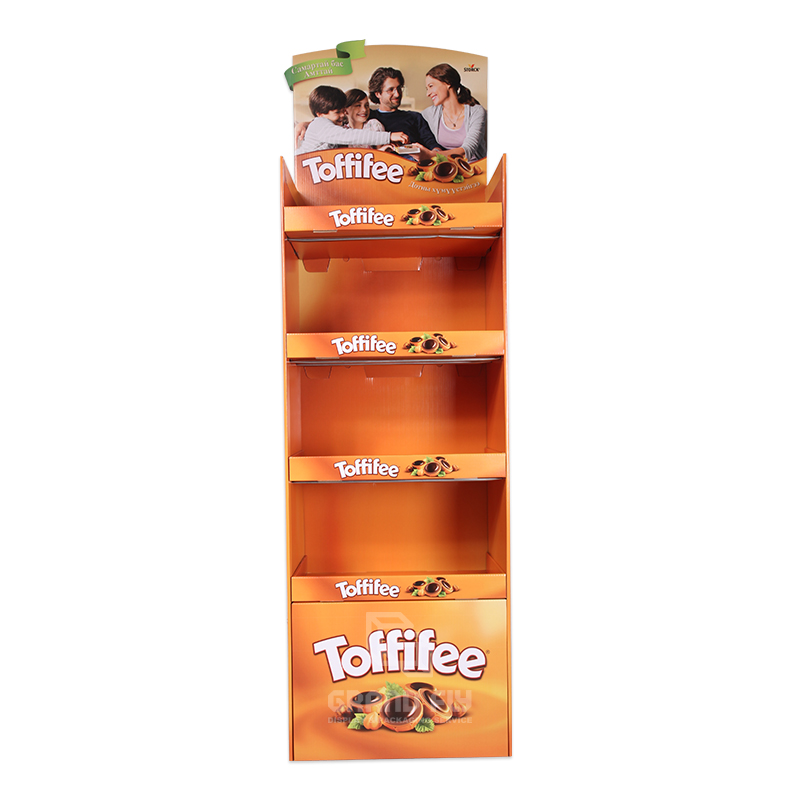 Cardboard Floor Display Rack for Toffee Candy-2