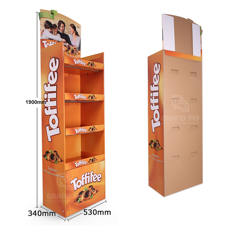 Cardboard Floor Display Rack for Toffee Candy-4