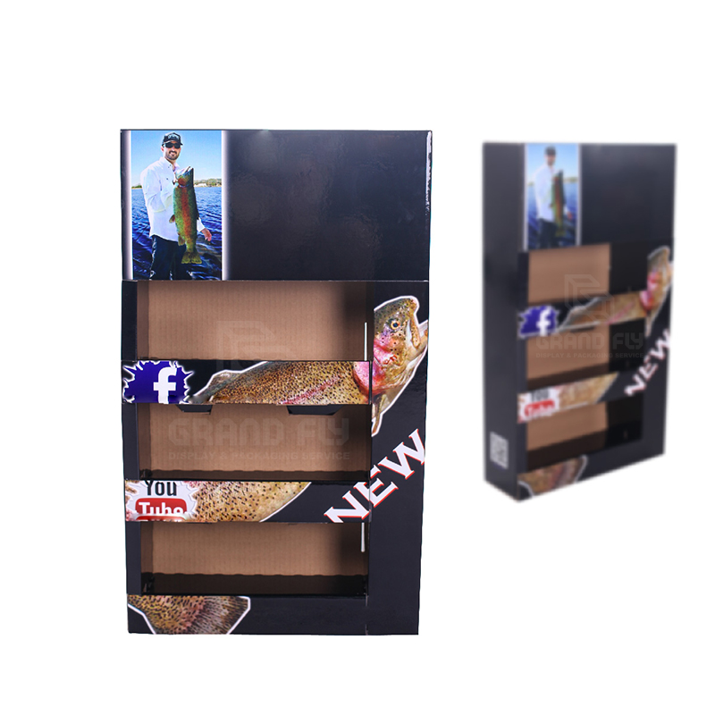 Cardboard Foldable POP Sidekick Display with Tier-2