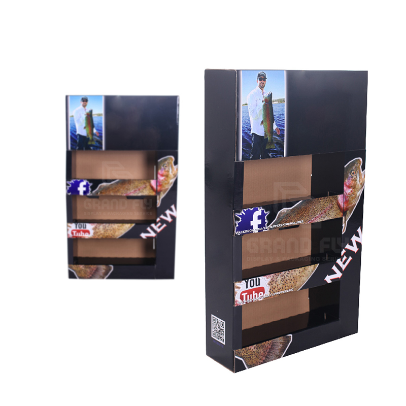 Cardboard Foldable POP Sidekick Display with Tier-3