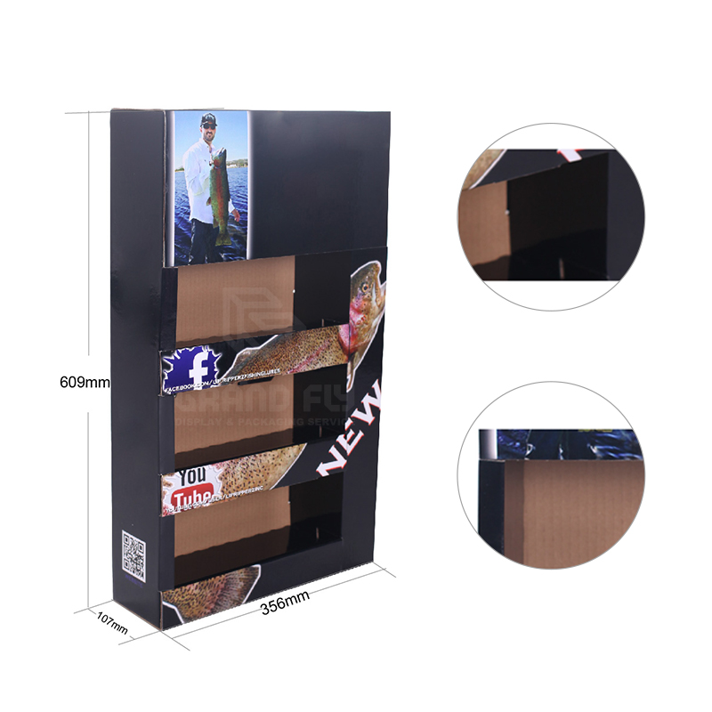Cardboard Foldable POP Sidekick Display with Tier-4