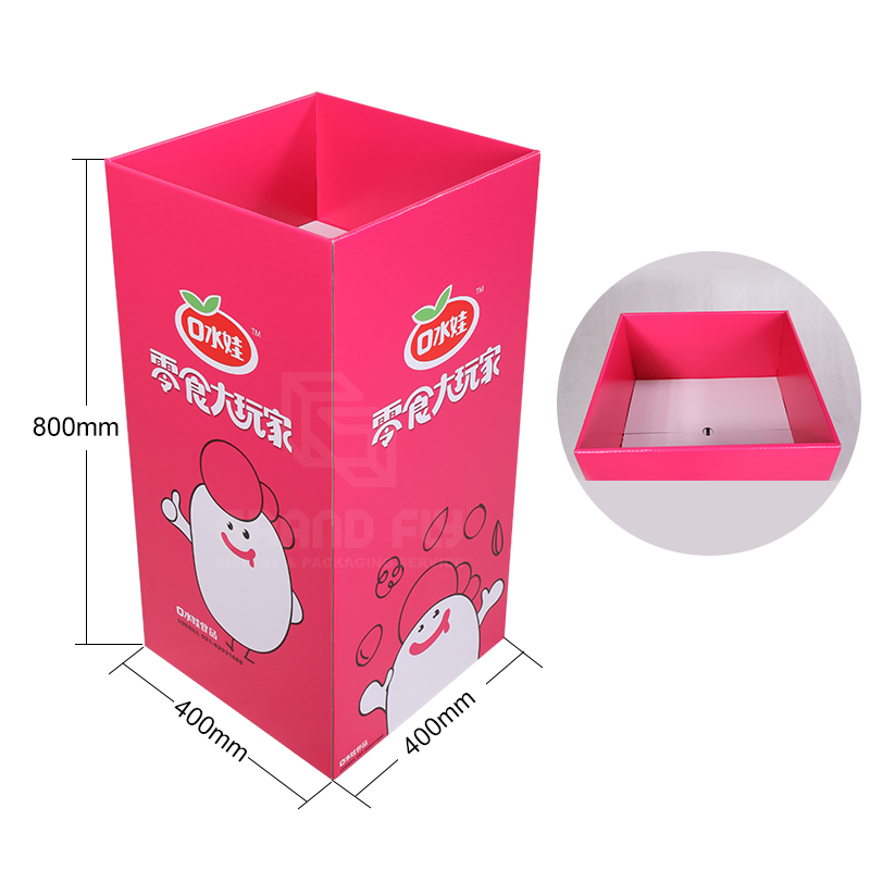 Corrugated Display Square Dump Bins for Snack-4