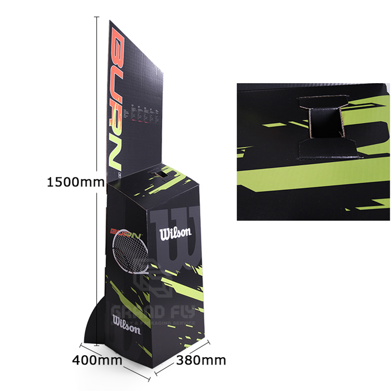 Cardboard FSDU Advertising Display Stand for Tennis Racket-4