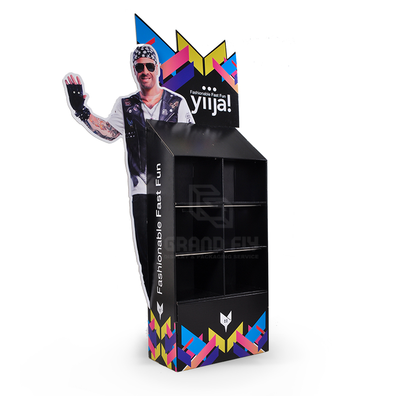 Cardboard Floor Display Stand with 3D Life-Side Side Panel-2