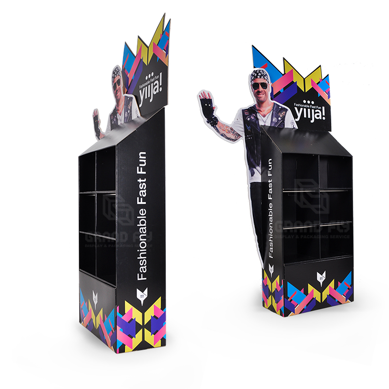 Cardboard Floor Display Stand with 3D Life-Side Side Panel-4