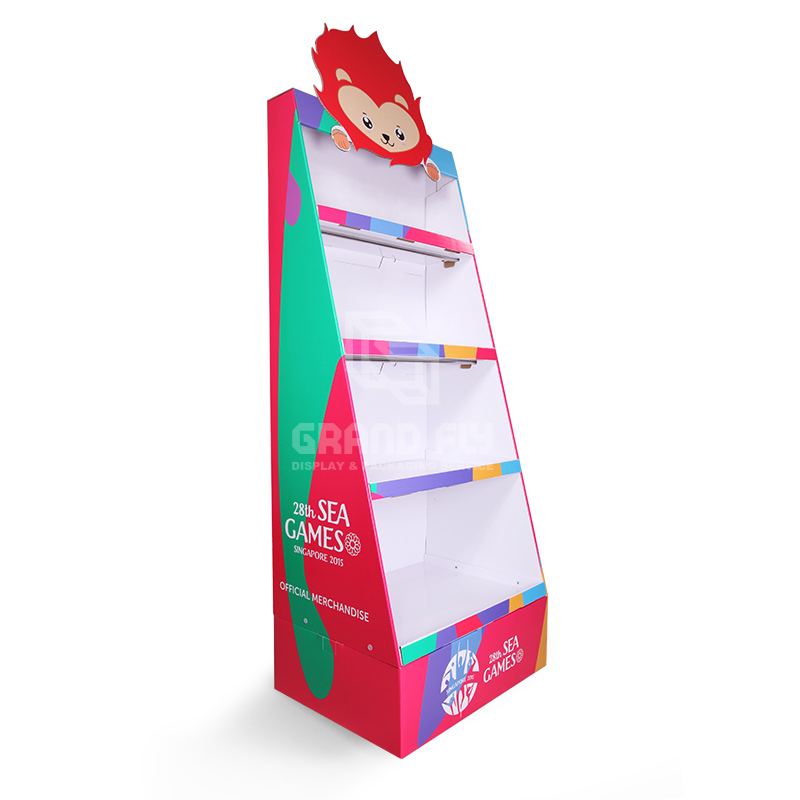 Cardboard POP Merchandise Display Shelf for Gift Products-1