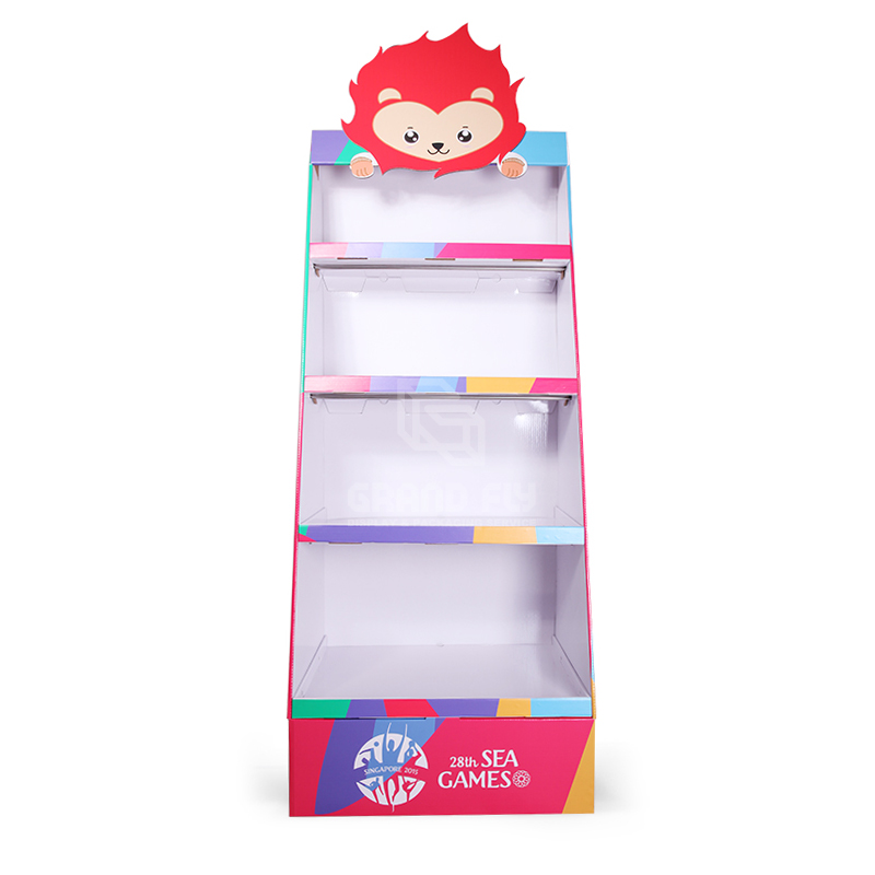 Cardboard POP Merchandise Display Shelf for Gift Products-2