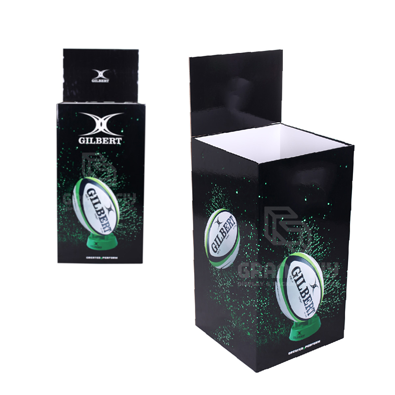 Cardboard POS Display Dump Bins for Rugby Football-3