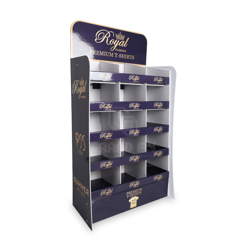 Clothing & Garment POS Shelf display with Compartments-1