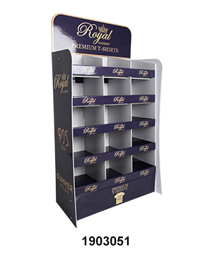 Clothing & Garment POS Shelf display with Compartments