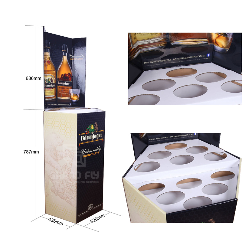 Corrugated Retail Display Bin for Wine & Whisky-4