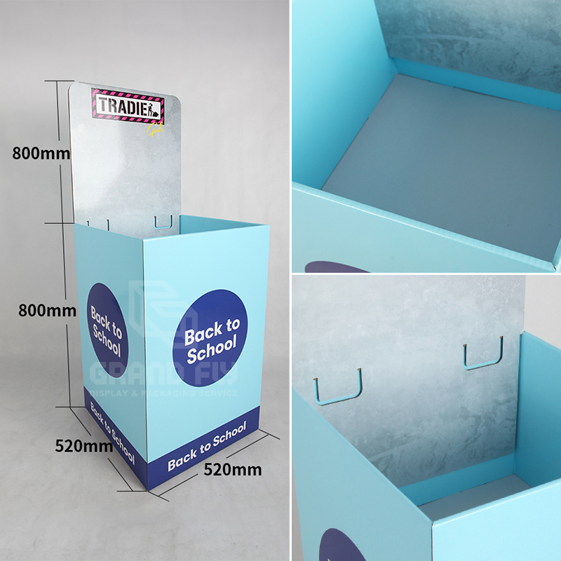 BTS Retail Display Dump Bins with Header for Sock-4