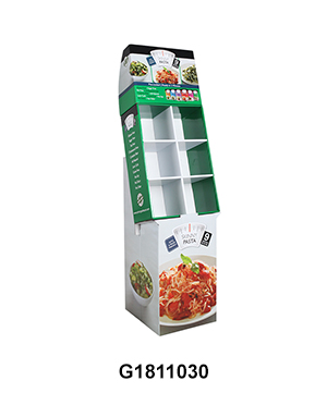 Pasta Corrugated POS Shipper Display with CellsPockets