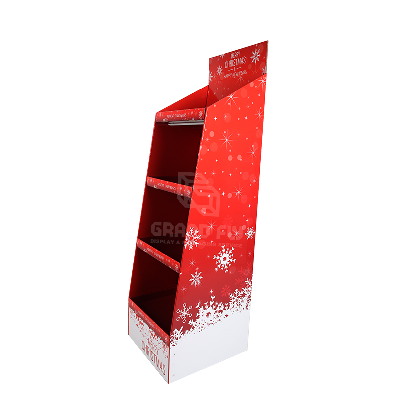 4 Tier Cardboard Free Standing Display Stand for Christmas Gift-2
