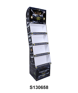 Corrugated POS Shipper Display with Tier for LED Flashlights