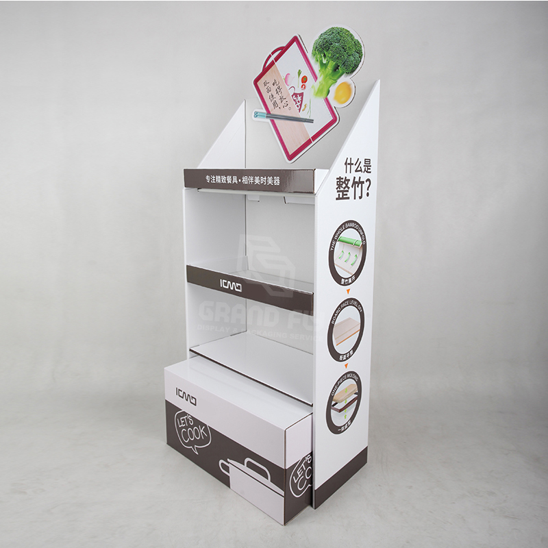 Custom Design Kitchenware Cardboard Point of Sale Displays with 3D Header-1