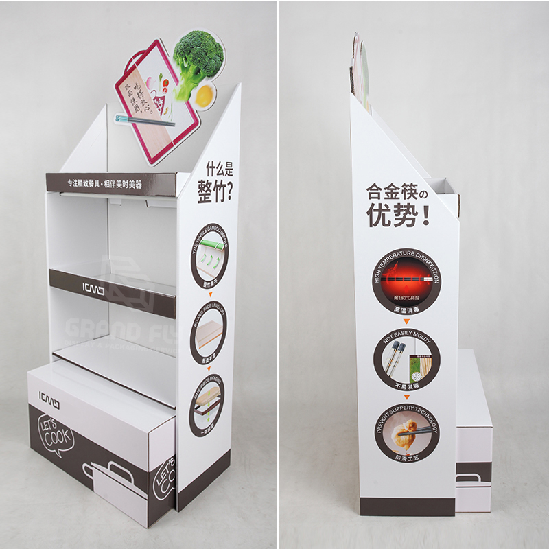 Custom Design Kitchenware Cardboard Point of Sale Displays with 3D Header-4